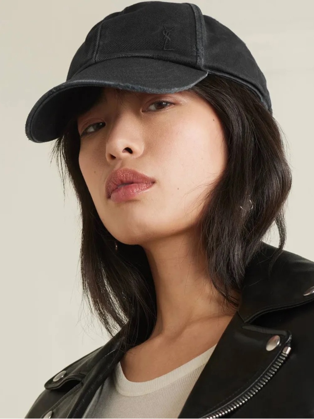 YSL Washed Denim Cassandre Hat 🧢 Size 57 NWT - Picture 6 of 11
